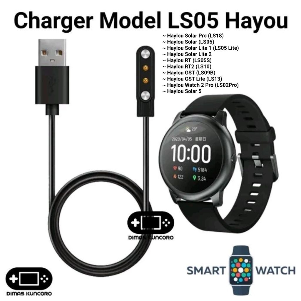 Jual Charger Model LS05 Haylou charging solar 5 pro ls 18 lite ls05s ...