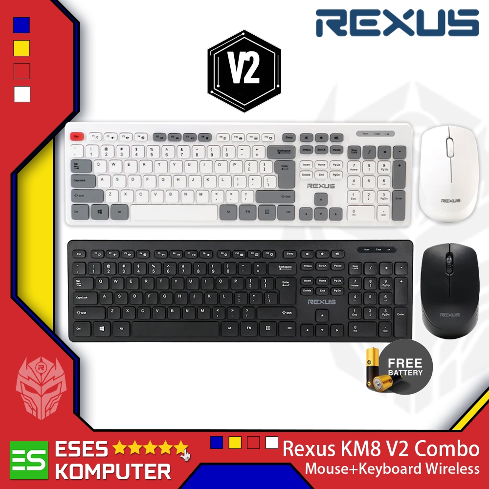 Jual Keyboard Rexus KM8 V2 Combo Wireless | Mouse + Keyboard Bundle ...