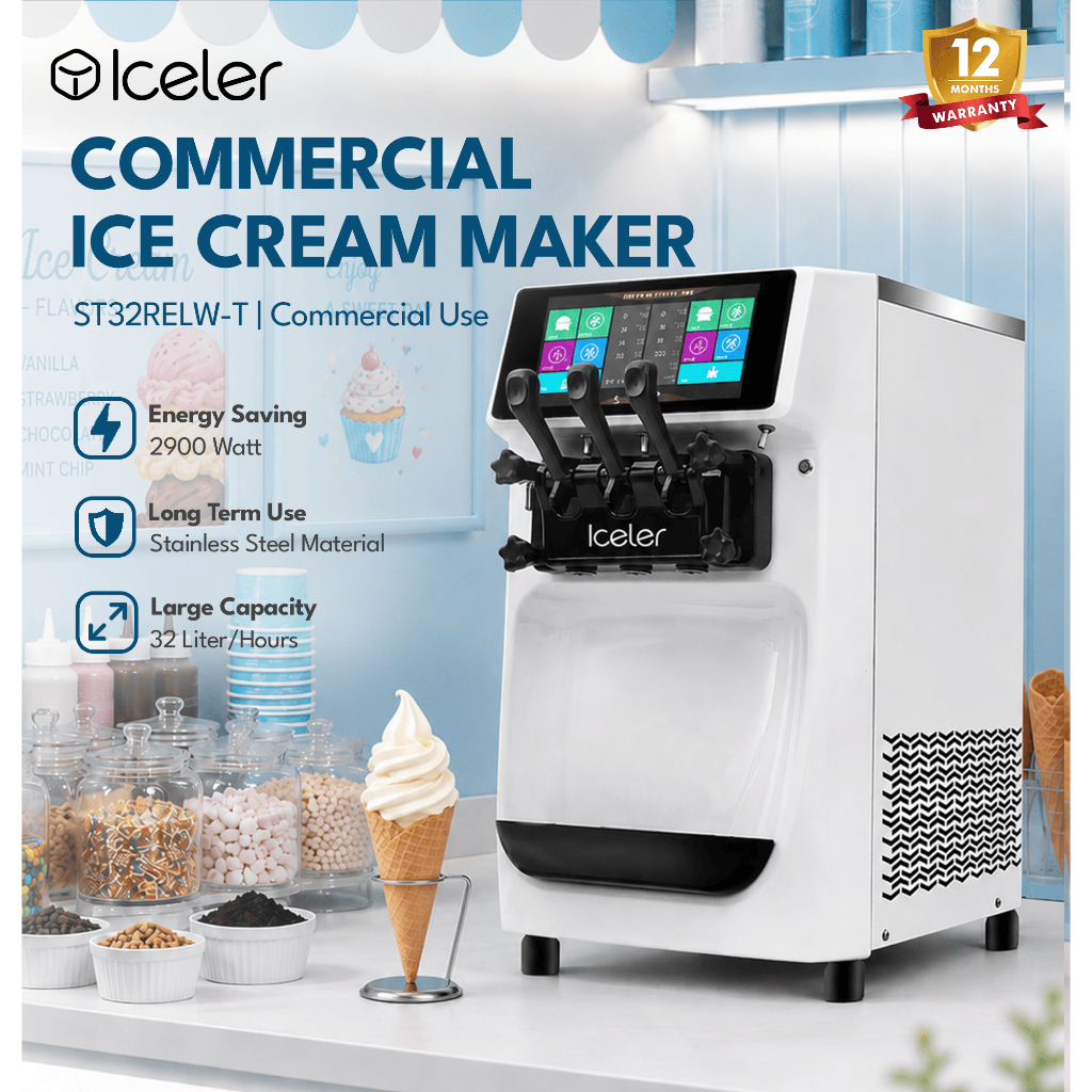 Jual Mesin Soft Es Krim Iceler Ice Cream Machine 3 Tuas 2 Sistem ...