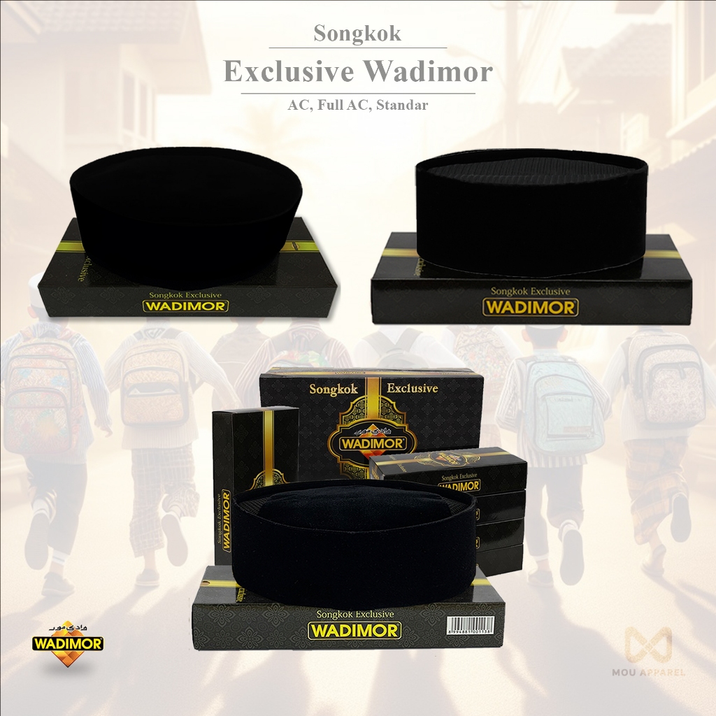 Songkok Wadimor AC, Non AC & Full, ORIGINAL Tinggi 7 8 9 10 Cm Songkok Solat Hitam Pria Dewasa Kopiah Sholat Anak Laki Santri Polos Kopyah Beludru Pendek Warna Warni Merah Maroon Betawi Marun Bludru Songko Kopeah Shalat Songko Item Nasional Sonkok