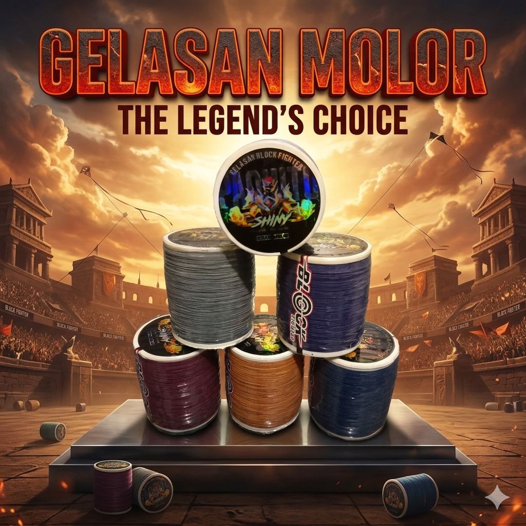 Jual GELASAN MOLOR SHINY PANJANG 1500 YARD, SENAR MOLOR SUPER TAJAM ...