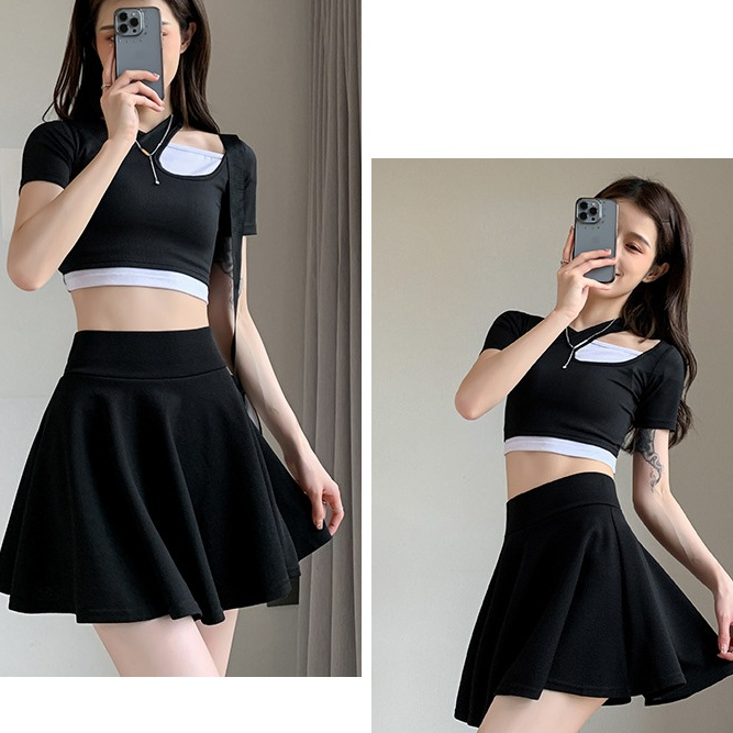 Jual Rok Mini Olahraga Outdor Senam Korean Party Style Mini Skirt ...