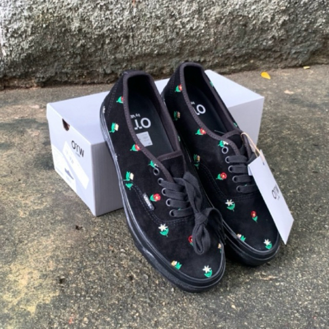 Jual OTW Vans Authentic 44 Embroidery “Flower Print Black” 100% ...