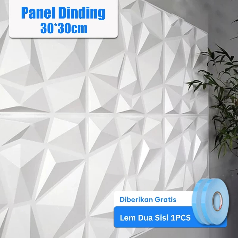 3D PVC Panel dinding wallpaper berkualitas tinggi, stiker langit-langit, dekorasi dinding 30x30cm