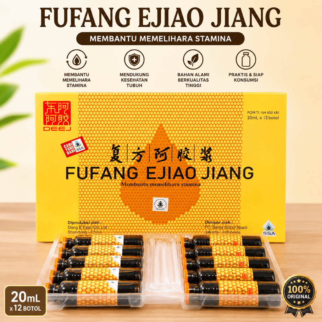 Fufang Ejiao Jiang 12pcs | Box Isi 20ml Per Botol Original SSA