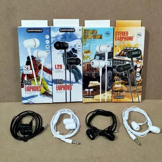 HF HANDSFREE HEADSET EARPHONE HEADPHONE BRANDED L29 D21 SUARA JERNIH DAN BASS