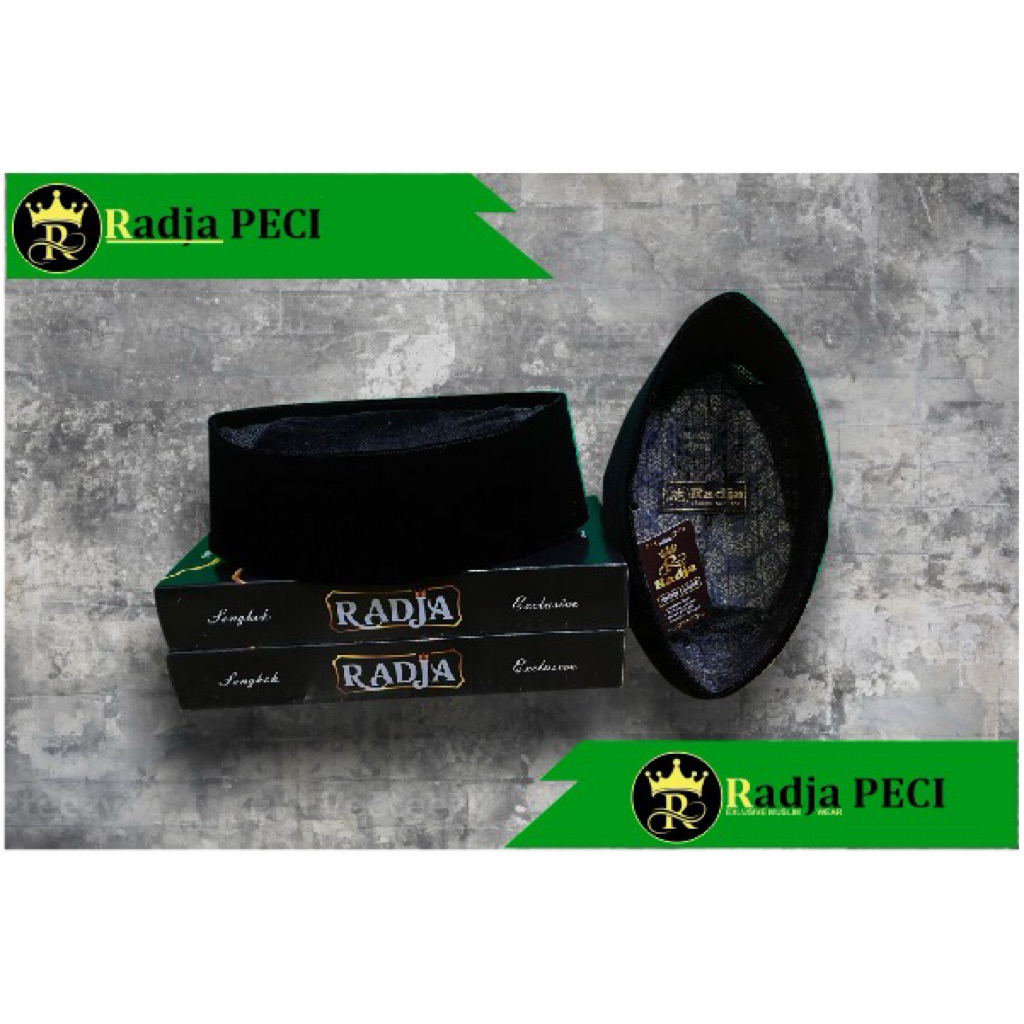 Radja Peci | Songkok Hitam Polos Radja AC Tinggi 8  9  10 | Peci | Kopiah