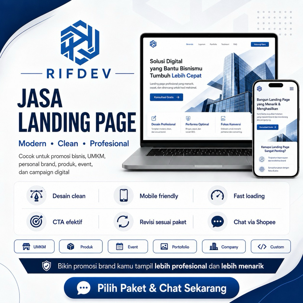 Jasa Landing Page Profsional Modern | Website UMKM produk Bisnis Event