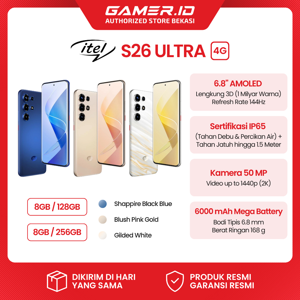 ITEL SUPER 26 ULTRA 8/256 GARANSI RESMI