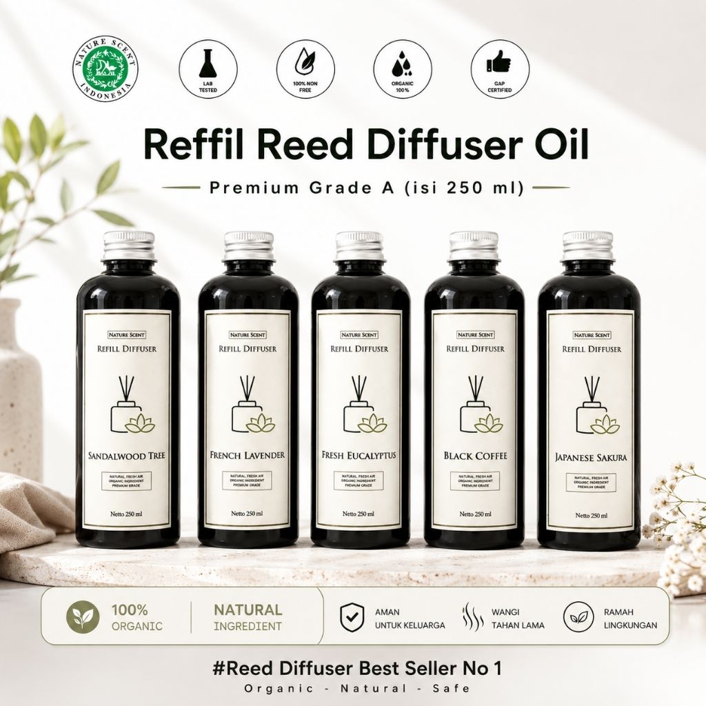 Jual Isi ulang pengharum ruangan reed diffuser 250 ml - reffil diffuser ...