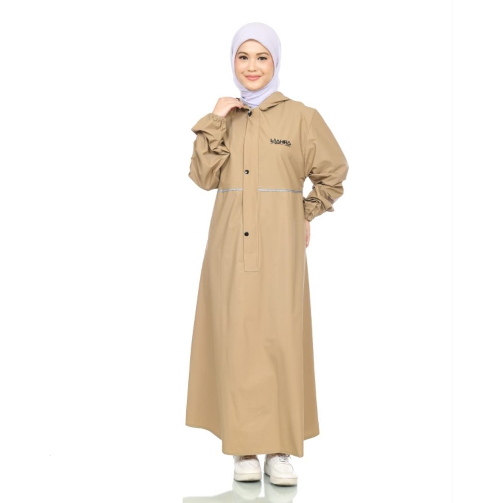Jas Hujan Gamis Muslimah PVC Tebal by Mahira foto 3