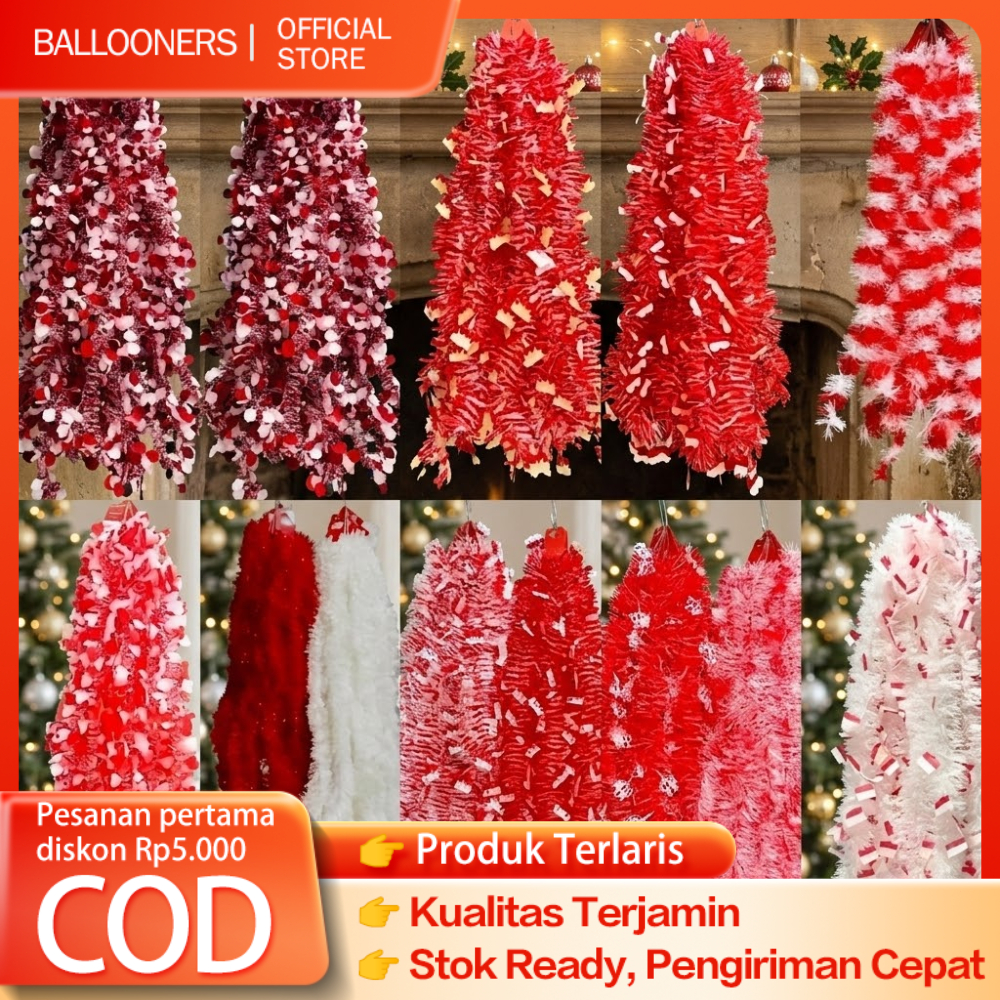 Slinger Tinsel Merah Putih Dirgahayu Hut Ri Hiasan 17 Agustus