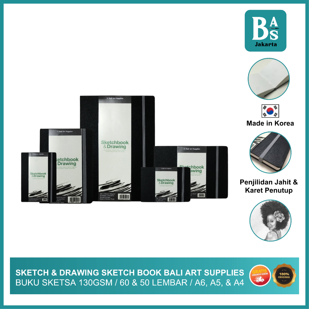 Jual Bali Art Supplies - Sketchbook & Drawing in Sewing Binding