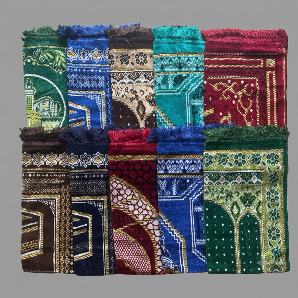 Grosir 10 Pcs Sajadah Turkiye Beludru Halus Tebal Empuk Jumbo 70x110cm Souvenir Umroh Haji Murah