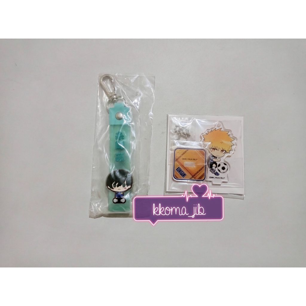 Jual Blue Lock Mix Merch Rin Pokotto Charm Rubber Keychain Kunigami ...