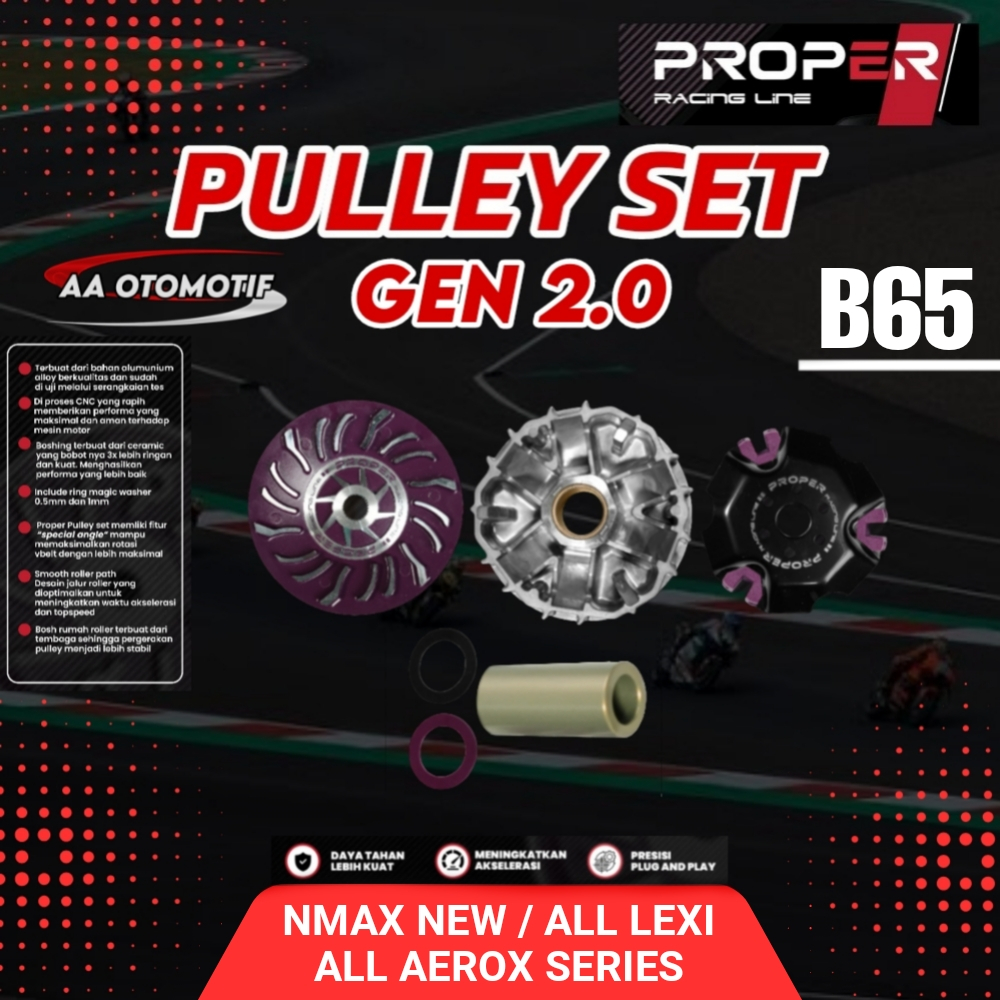 Jual PULLEY SET & MAGIC PULLEY SET GEN 2.0 PROPER RACING LINE NMAX OLD ...