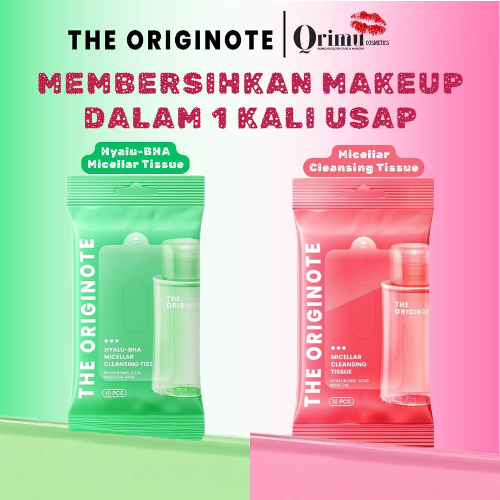 The Originote Micellar Cleansing Tissue - Face Wipes Makeup Remover Wajah Pembersih Make Up