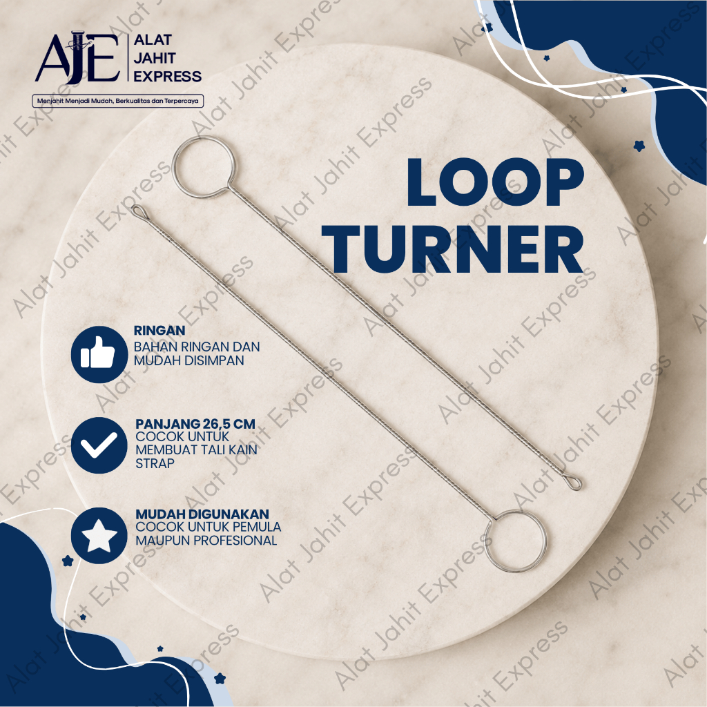 Jual AJE - Loop Turner Alat Tarik Pembalik Kain 26,5 cm | Pembalik Tali ...