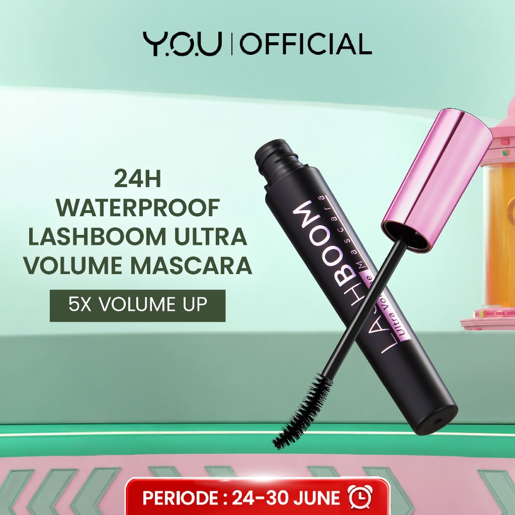 Jual YOU Lashboom Ultra Volume Mascara Maskara Waterproof Tahan 24 Jam ...