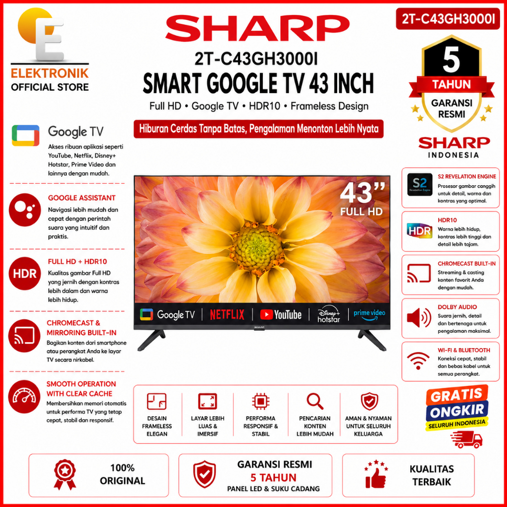 Jual TV Sharp 43 Inch Terlengkap & Harga Terbaru Agustus 2026 | Shopee ...
