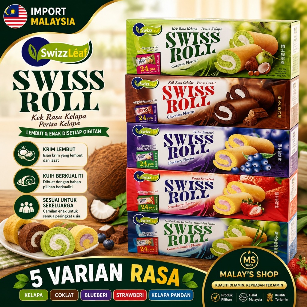 Jual Swizzlef Swiss Roll (24pcs x 20g) | Shopee Indonesia
