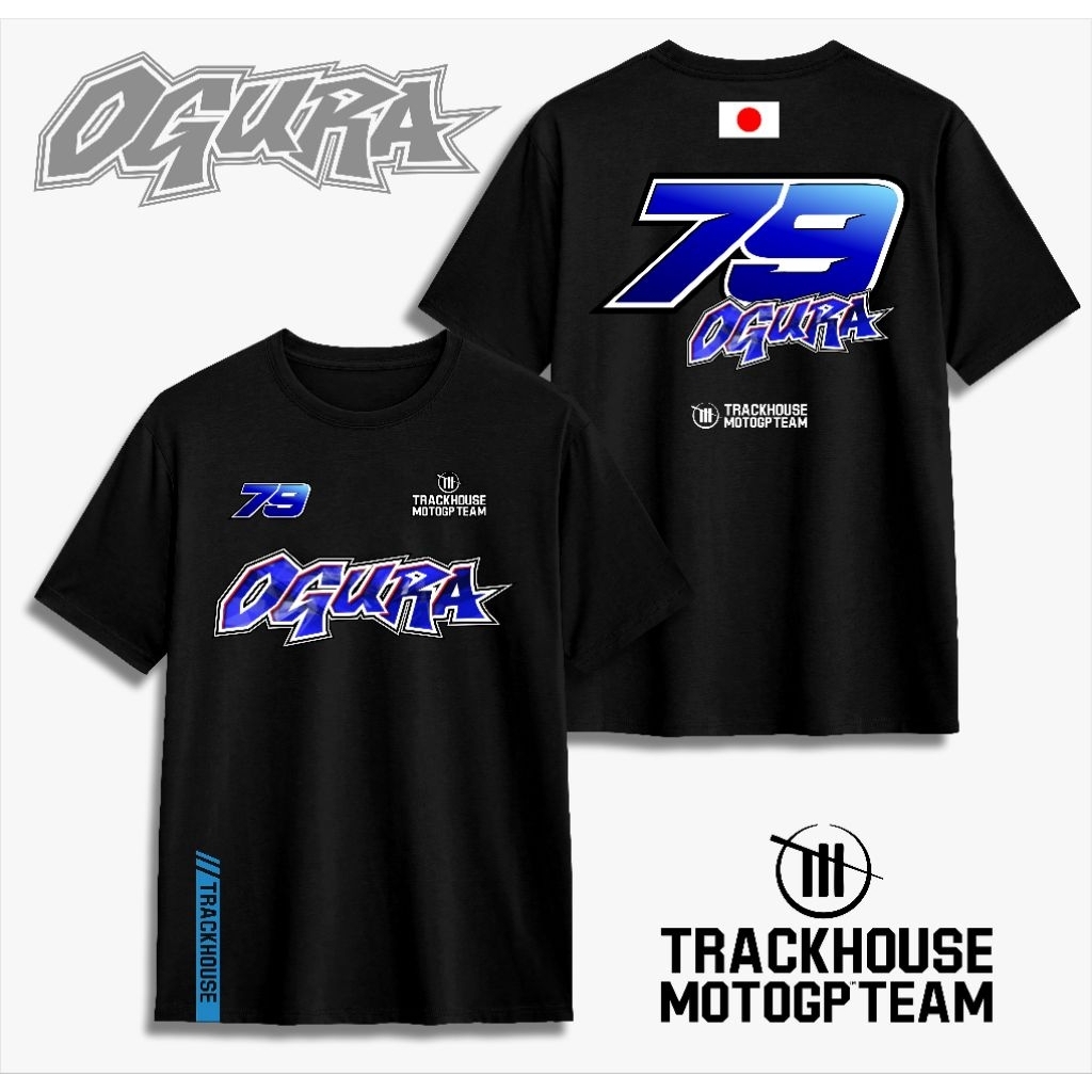 Kaos T-shirt MotoGP Ai Ogura Aprilia Trackhouse Racing Team Baju Atasan Pria Wanita Unisex