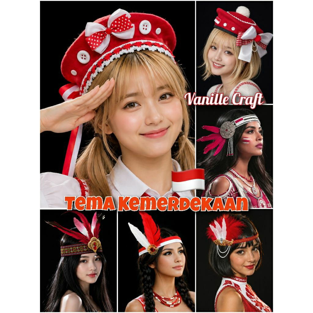 AKSESORIS KEMERDEKAAN MERAH PUTIH 17 AGUSTUS Bando Headband