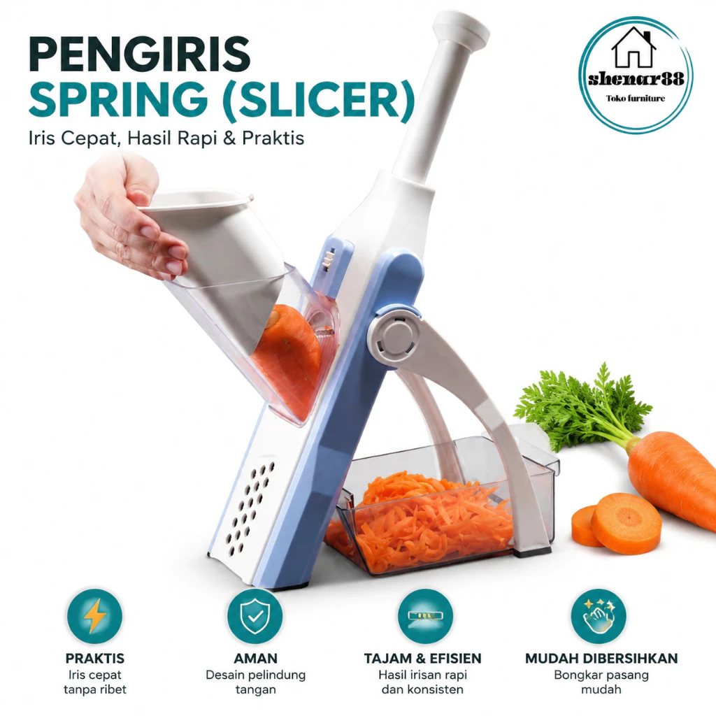 Spring Slicer Multifungsi Portable BPA Free