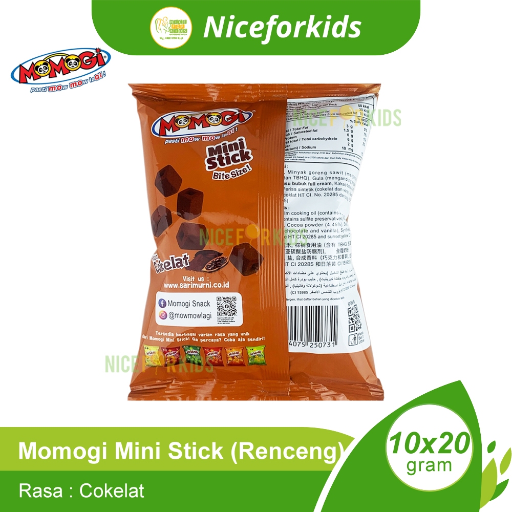Jual Momogi Mini Stick Bite Size 20gr Renceng Isi 10 sachet / Makanan ...