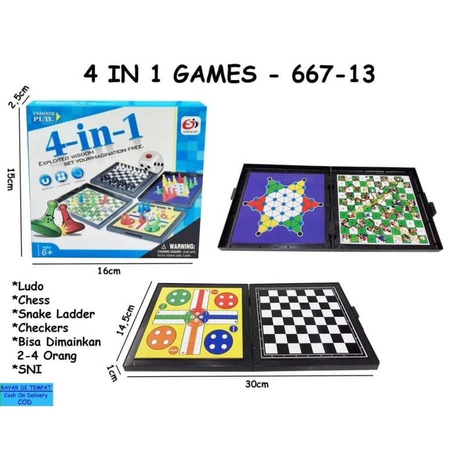 Jual CBD Mainan Edukasi Magnetic Board 5in1 - Catur, Ludo, Ular Tangga ...