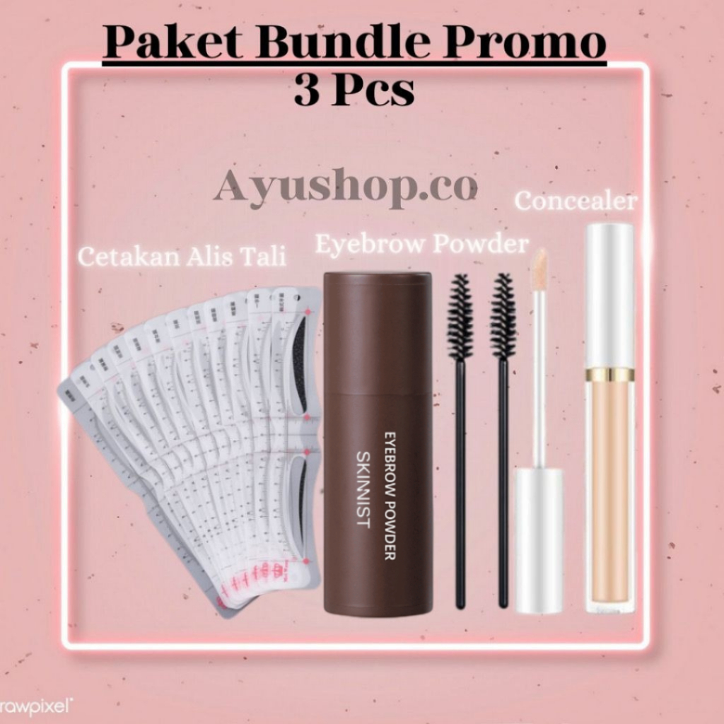 Jual (BPOM SKINNIST) Paket Ngalis 3in1 - Paket Eyebrow Powder 3in1 ...