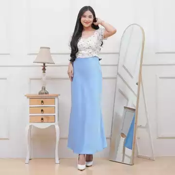 Rok Satin Maxi Premium Rok Duyung Panjang Wanita Formal Casual Bawahan Kerja Kuliah