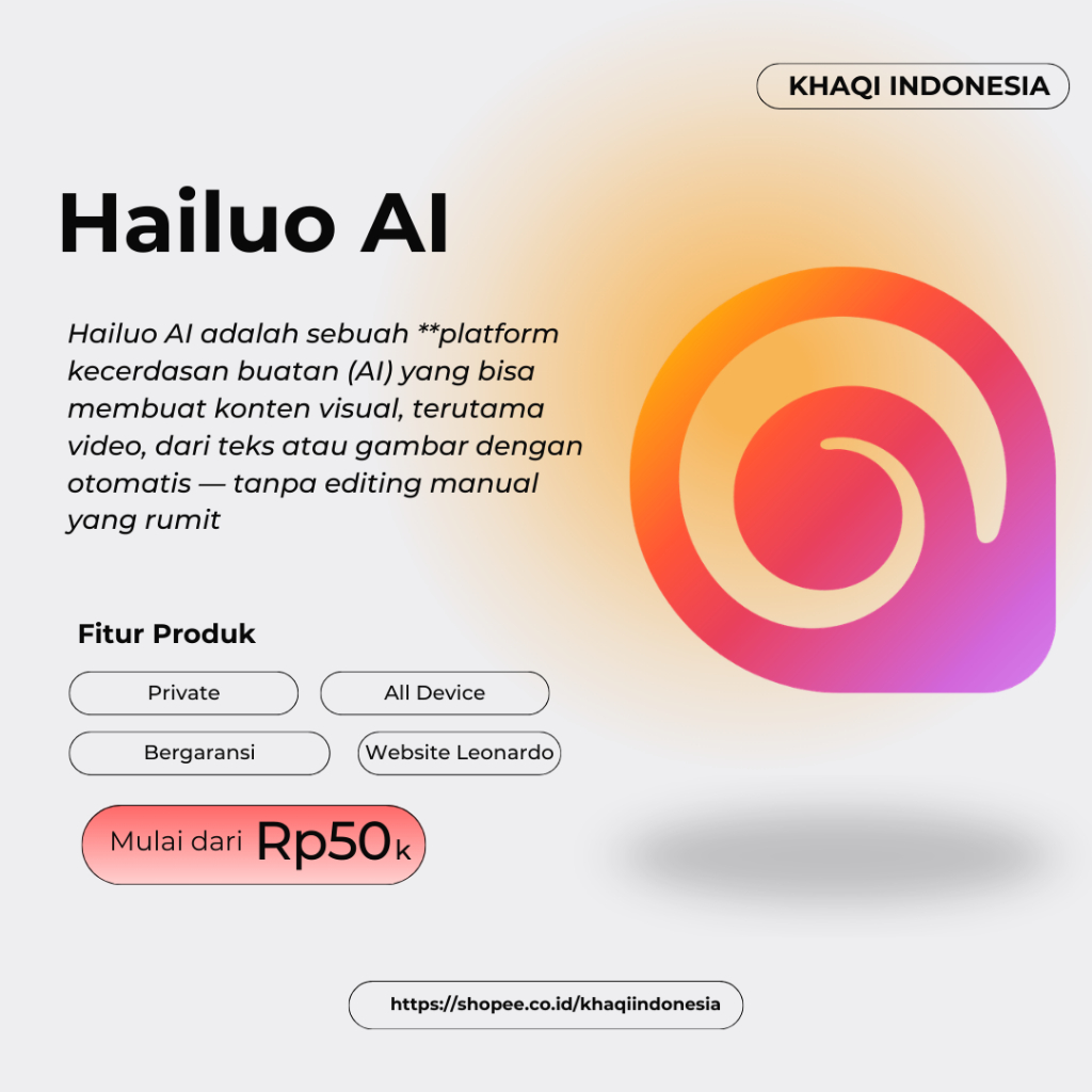 Hailuo Ai By Leonardo 8500 Credit Resmi Private Generate Video Gambar AI Mudah