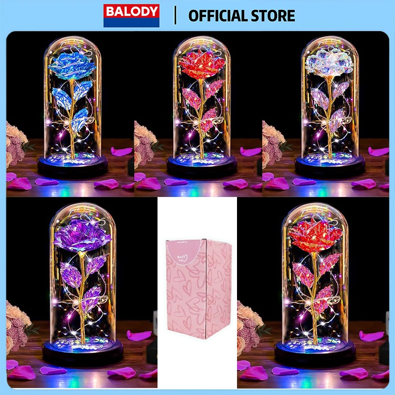Jual BALODY Mawar Bunga Lampu LED Dekorasi Love Plastik Beauty And The ...