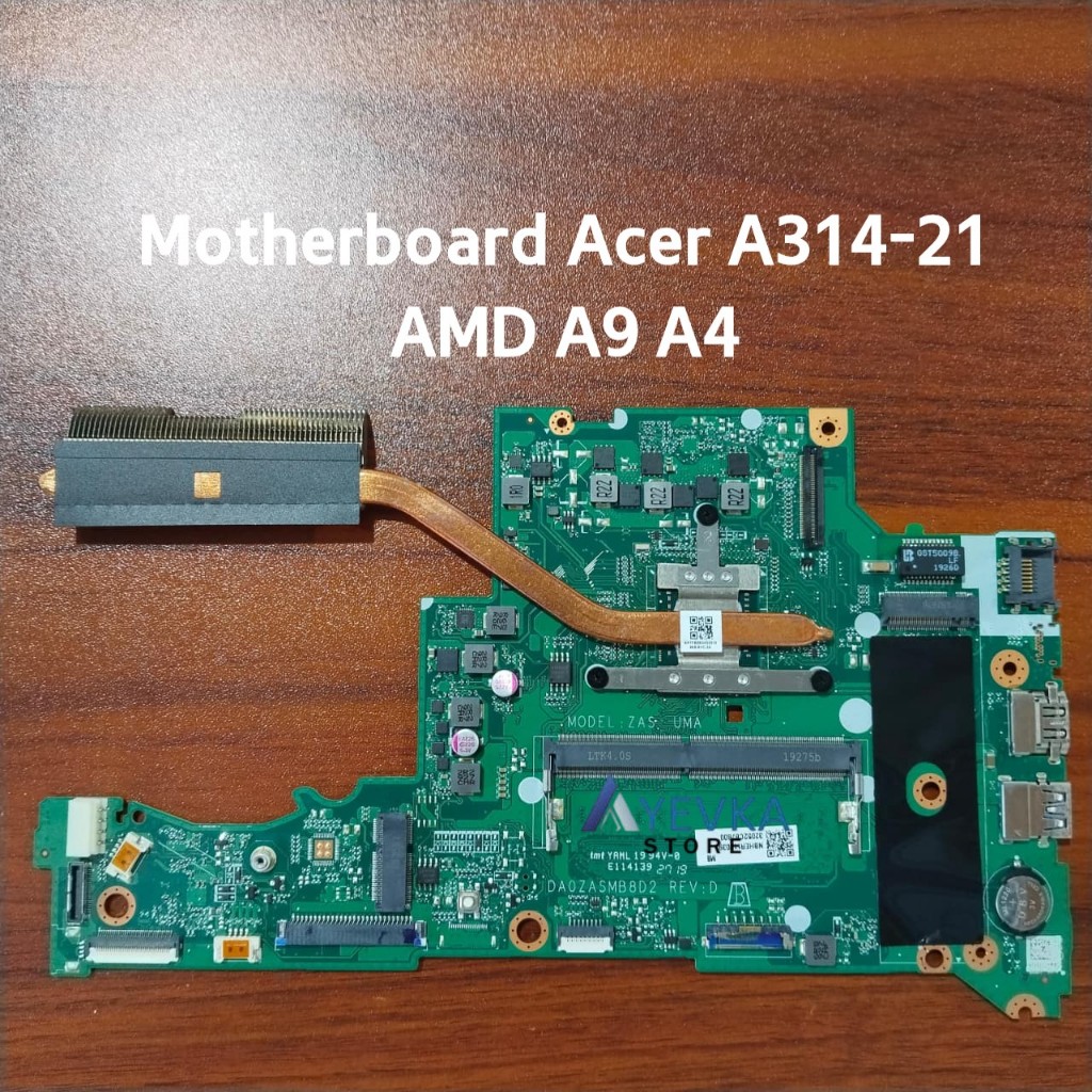 Jual Motherboard Acer A314-21 Amd A9 A4 model ZAS UMA Normal Tested ...
