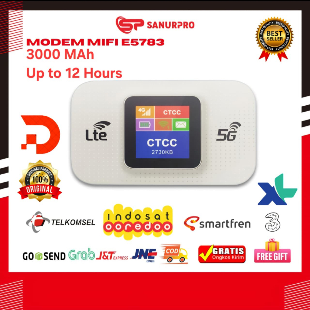 Jual Modem Mifi Portable E5783 / Modem Wifi E5783 LCD Display 5G/4G LTE ...