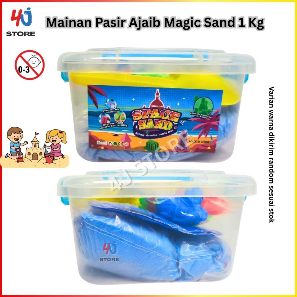 Jual 4JStore Mainan Pasir Ajaib 1 kg Lengkap Magic Sand | Shopee Indonesia