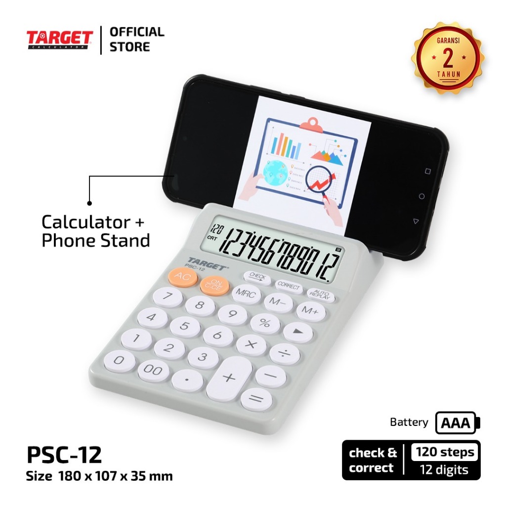 Jual Target PSC - 12 - Desktop Calculator - 12 digit | Shopee Indonesia