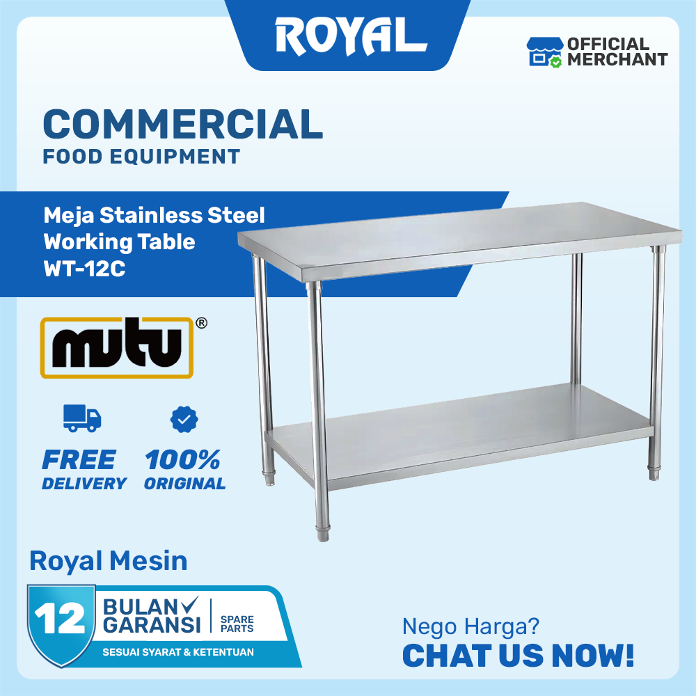 Jual Meja Stainless Steel Working Table 2 Layer Meja Kerja Dapur ...