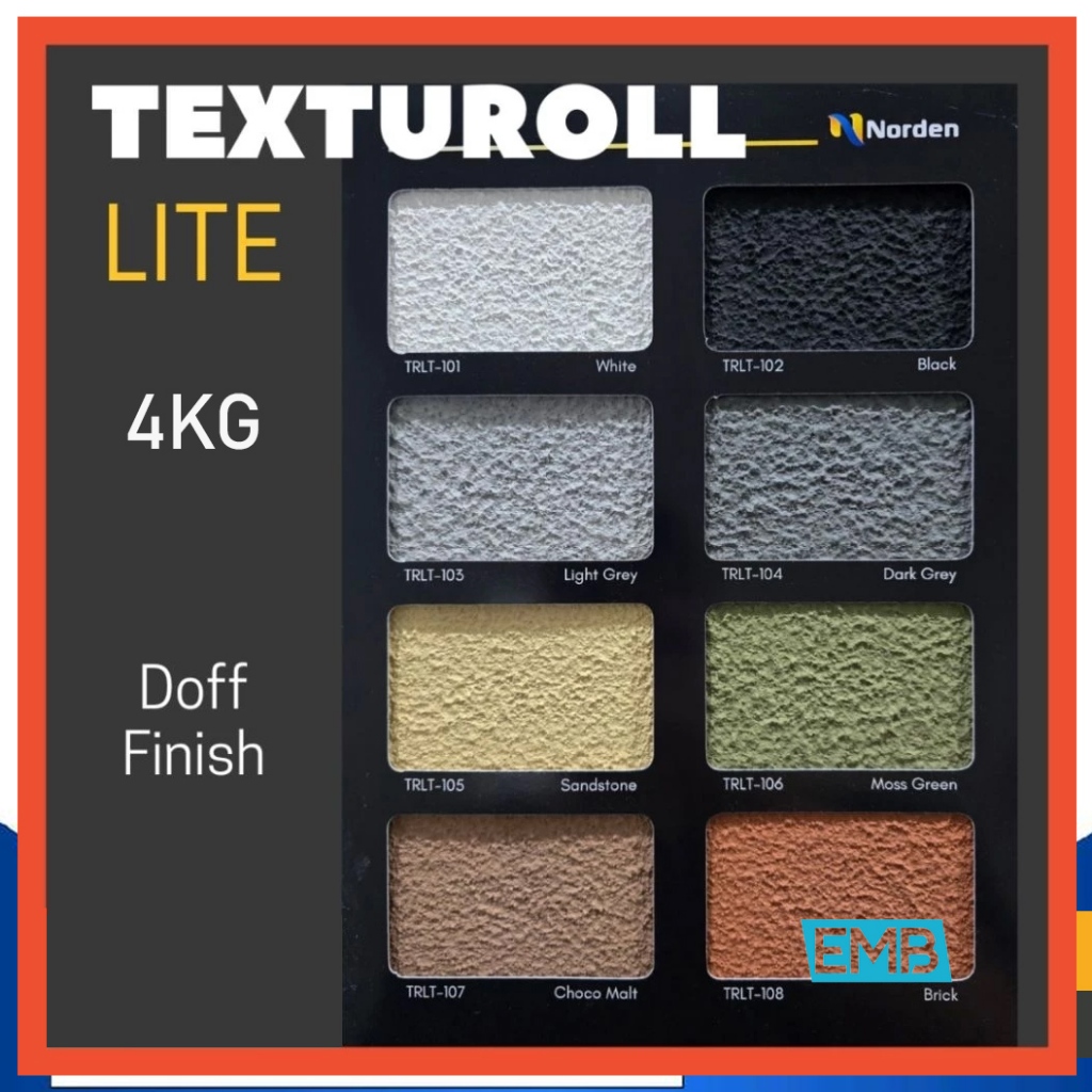 Jual Norden Lite Cat tembok Tekstur 4 kg / texturoll paint texture roll ...