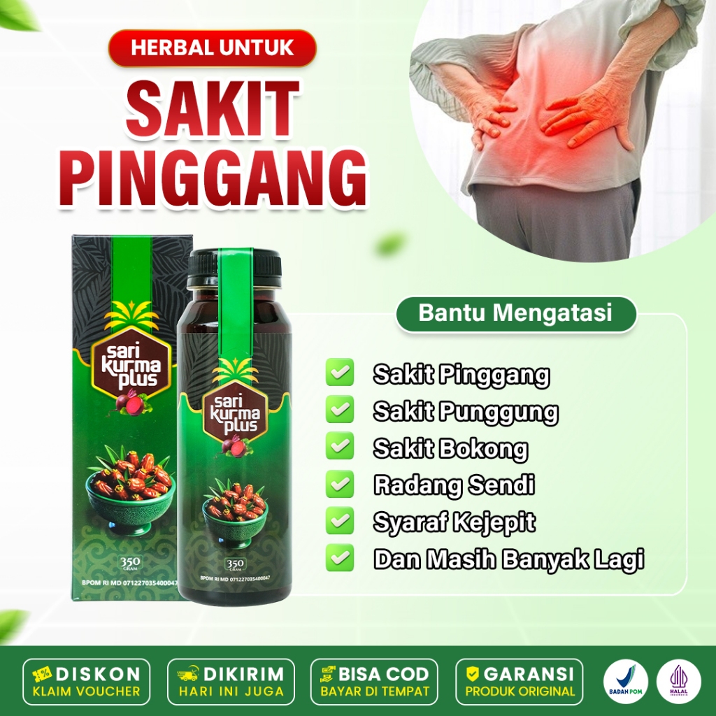 Aryanto Herbal - Sari Kurma Plus Asli Obat Sakit Pinggang Badan Pegal Linu Nyeri Bokong Saraf Kejepit Nyeri Punggung