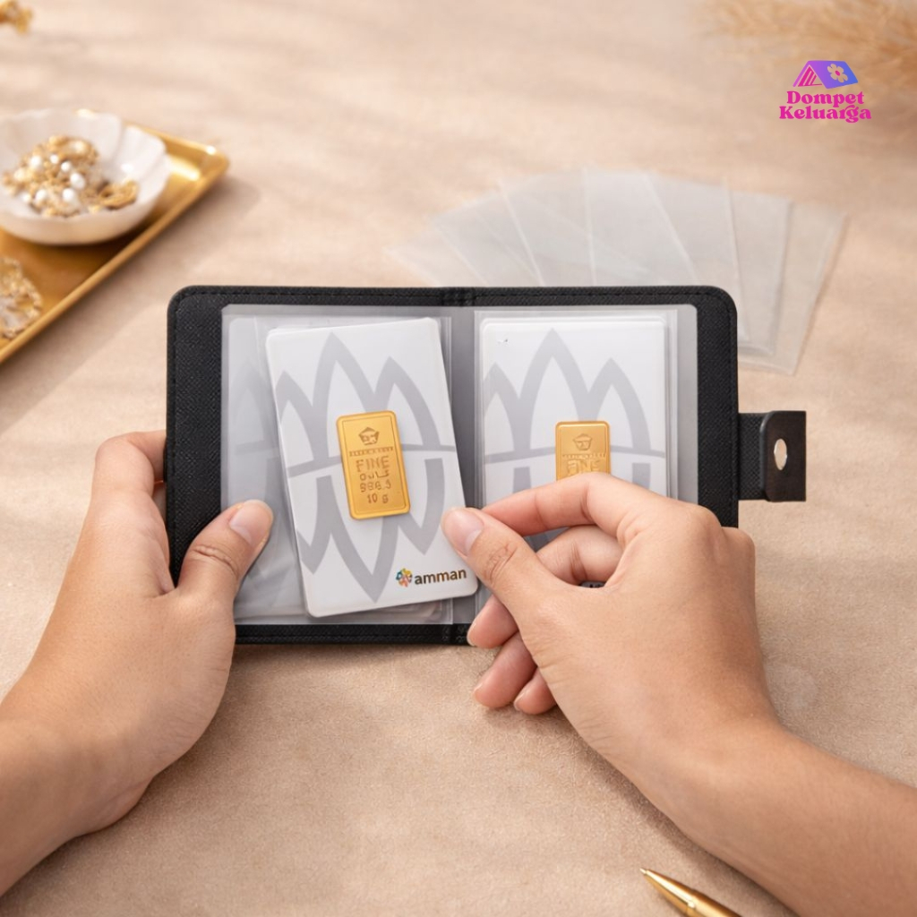 Jual Dompet Keluarga - Dompet Kartu Card Holder Mini Kancing Logam ...