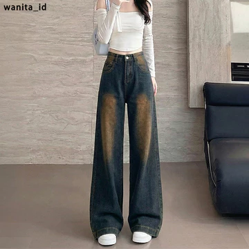 Baggy Pants Dewasa Kulot Jeans Wanita Celana Jeans Panjang Wanita