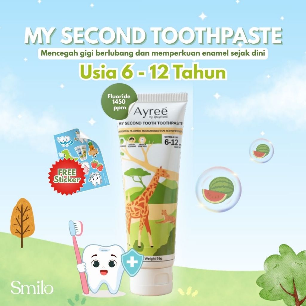 Jual NEW Ayree - My Second Tooth Pasta Gigi Anak 6-12 Tahun ...