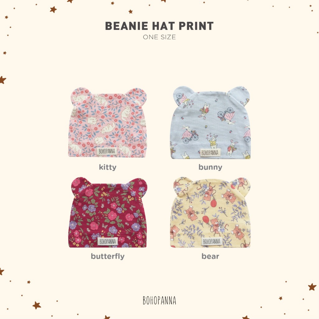 Jual BOHOPANNA - BEANIE HAT PRINT - TOPI BAYI | Shopee Indonesia
