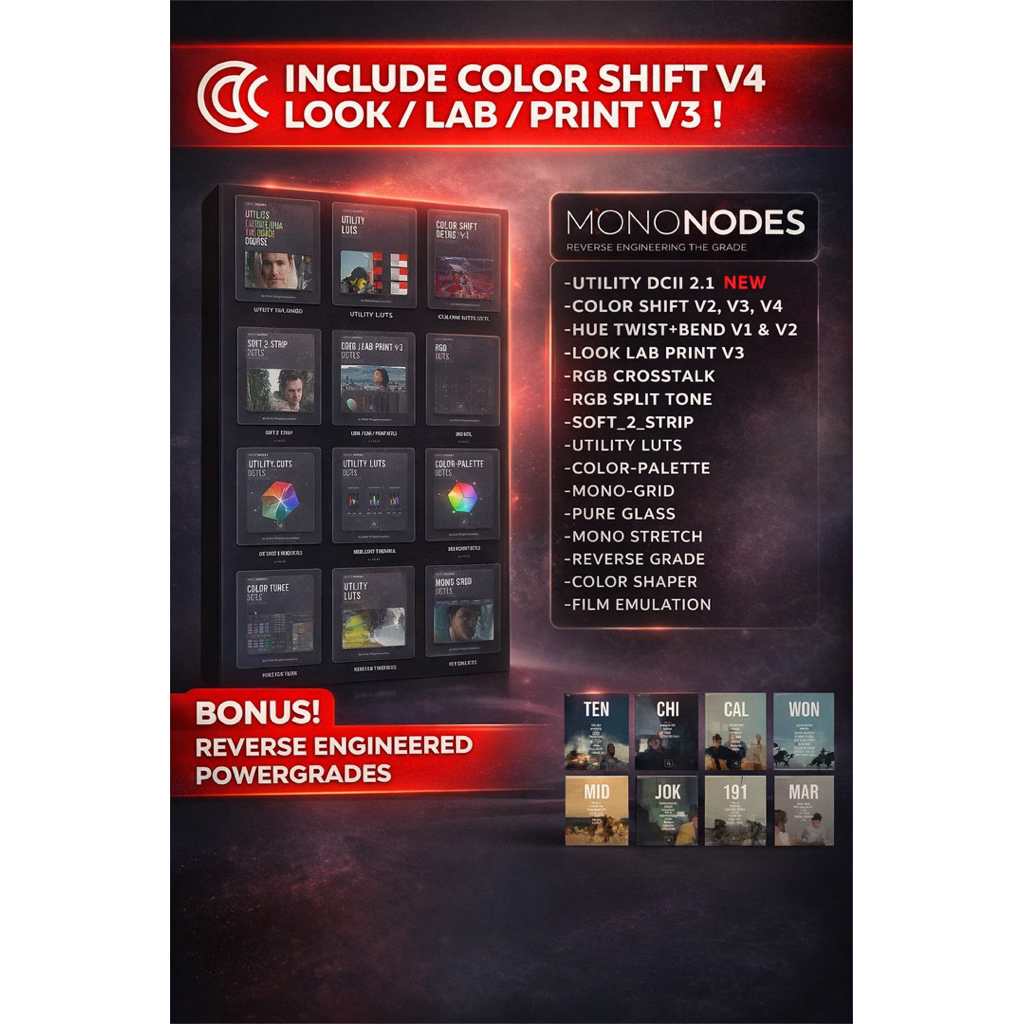 Jual Mononodes DCTL Complete Bundle Pack Lut Powergrade | Shopee Indonesia