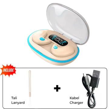 X55 Pro Upgrade (Dengan Tali) Headphone TWS Bluetooth Gaming Nyaman Baterai Awet Tahan Air IPX5
