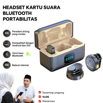 ALAM Mic Clip Wireless Q8 2 Mic Lavalier Mini Noise Reduction Mikrofon Wireless Type C IOS Plug