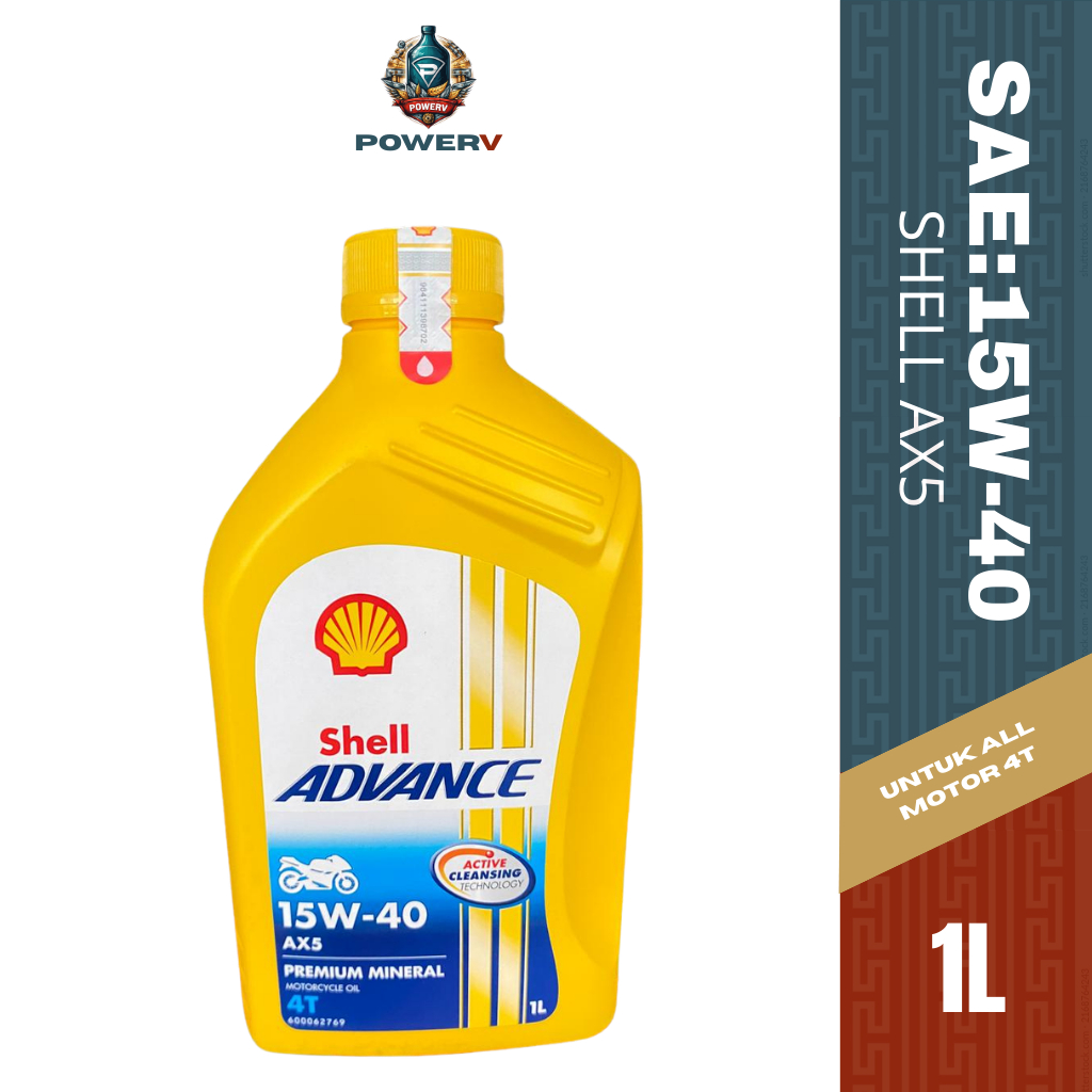Jual OLI SHELL ADVANCE AX5 1 LITER 15W-40 Oli Motor | Shopee Indonesia