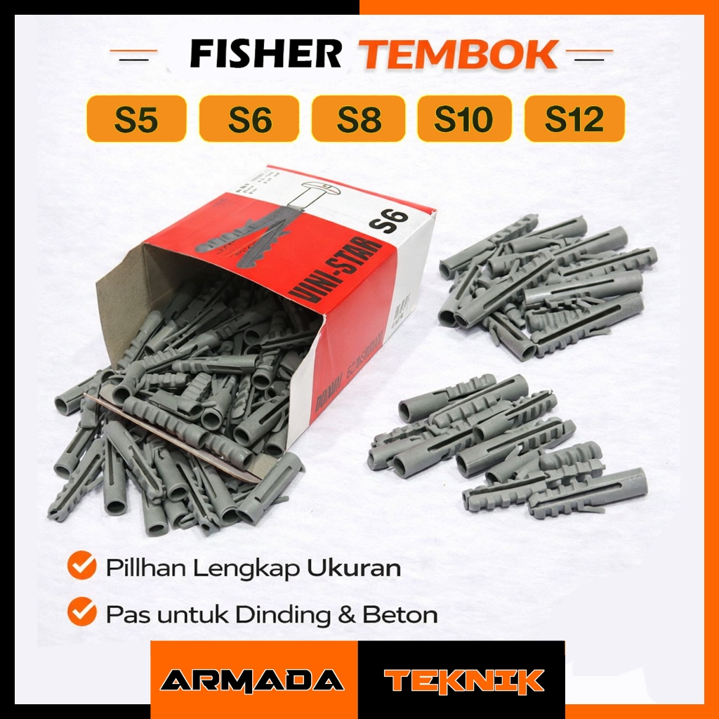 Jual Vini Star Viser Piser Sekrup Skrup Tembok S5 S6 S8 S10 S12 ...